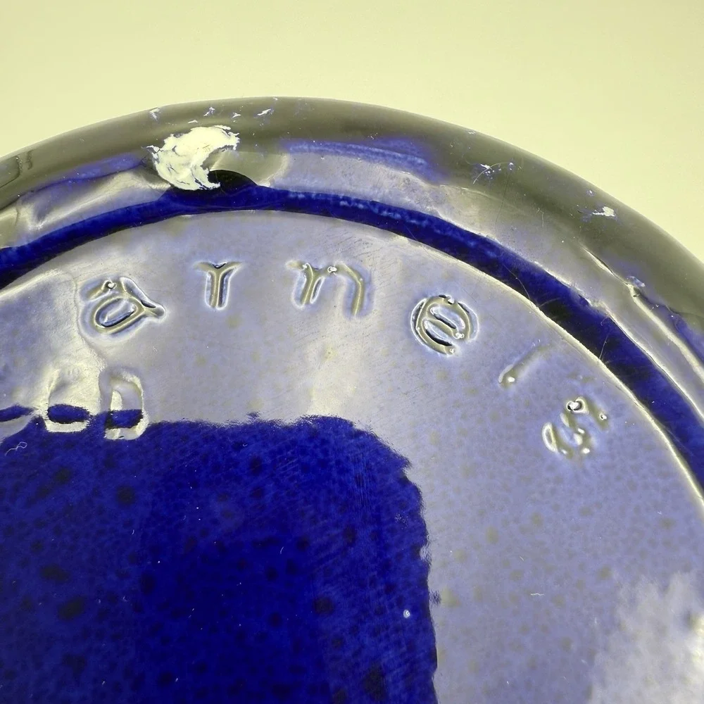 Vintage ARNEL's Splatter‎ Pitcher Blue Splatter Design Cottagecore Kitchen Decor